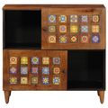 vidaXL Servírovacia skriňa Orech 80 x 33 x 75 cm Masívne mango drevo