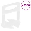 vidaXL Systém na vyrovnávanie dlaždíc 500 klinov 2500 podložiek 1,5 mm