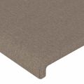 vidaXL Čelo postele s LED sivohnedé 160x5x78/88 cm látka