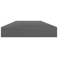 vidaXL Prídavné police 8 ks, lesklé sivé 80x10x1,5 cm, drevotrieska
