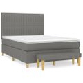 vidaXL Boxspring posteľ s matracom tmavosivá 140x200 cm látka