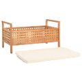 vidaXL Úložná lavica 93x49x49 cm masívne orechové drevo