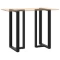 vidaXL Nohy barového stola v tvare T, 2 ks, čierne, 60x35x(110-111) cm, oceľové