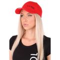 Kšiltovka s LED svetlom B-CAP 25lm, nabíjacia, USB, univerzálna veľkosť, červená SIXTOL