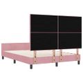 vidaXL Posteľ s pružinovým rámom Ružová 140 x 190 cm Zamat