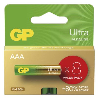 Alkalická batéria GP Ultra LR03 (AAA), 8 ks