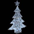vidaXL Vianočný stromček 100 LED Studená biela 120 cm Akryl