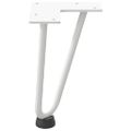 vidaXL Nohy do vlasov pre konferenčný stolík 4 ks, biele 20 cm, masívna oceľ