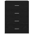 vidaXL Servírovacia skriňa Čierny dub 60 x 39 x 80 cm Kompozitné drevo