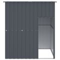 vidaXL Búda pre psa so strechou antracitová 165x153x181 cm pozin. oceľ