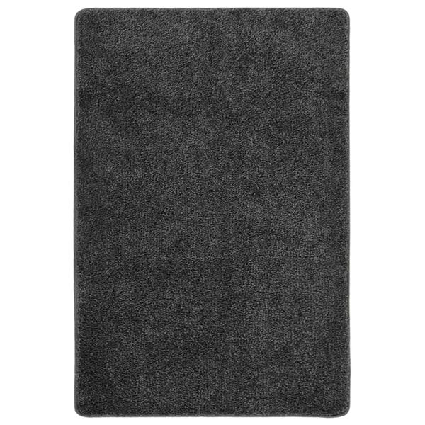 vidaXL Chlpatý koberec tmavosivý 140x200 cm protišmykový