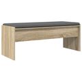 vidaXL Predsieňová lavica s vankúšom Sonoma dub 103 x 38 x 40 cm
