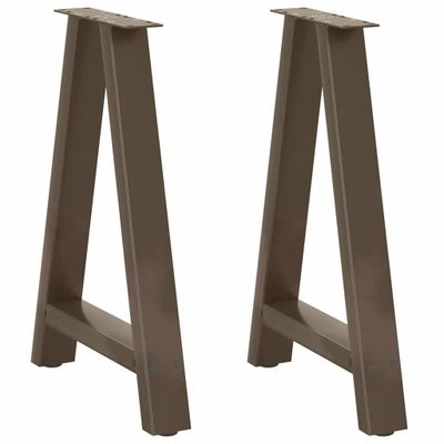 vidaXL Nohy k jedálenskému stolu v tvare A, 2 ks, 50 x (72-73) cm, oceľ