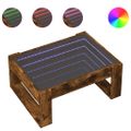 vidaXL Konferenčný stolík s nekonečnými LED dymový dub 70x53x30 cm