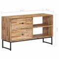 vidaXL TV stolík z recyklovaného teakového dreva 90x30x55 cm