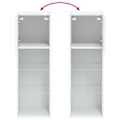 vidaXL TV skrinka s LED svetlami biela 30,5x30x90 cm