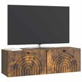 vidaXL Nástenná TV skrinka Dymový dub 98 x 31 x 30 cm Kompozitné drevo