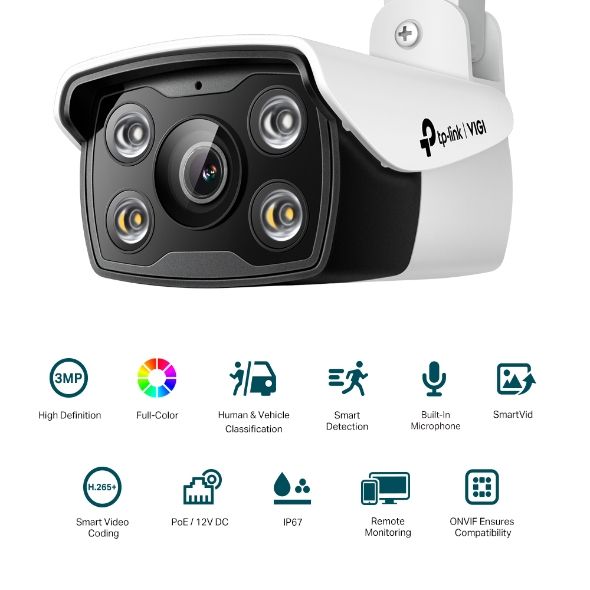 VIGI C330(2.8mm) 3MP vonkajšia farebná sieťová kamera