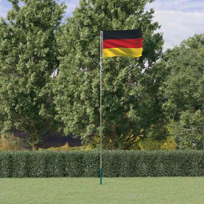 vidaXL Vlajka Nemecka a tyč 5,5 m hliník