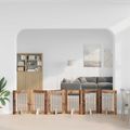 vidaXL Skladacia psia brána so stojanmi 6 ks Staré drevo 362 cm