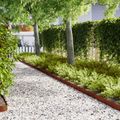 vidaXL Obrubník trávnika 20 ks 100 x 0,05 x 15 cm Hrdzavý