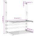 vidaXL Stojan na sušenie na balkón 54x25x42 cm hliník