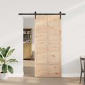 vidaXL Posuvné dvere 80 x 208 cm Borovicový masív Prírodná