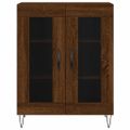 vidaXL Vysoká skrinka hnedý dub 69,5x34x180 cm spracované drevo