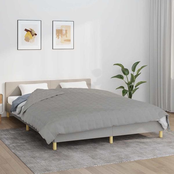 vidaXL Záťažová prikrývka šedá 200x200 cm 9 kg látka