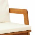 vidaXL Záhradná lavička s vankúšom Prírodný olej 115 x 65 x 71 cm