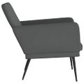 vidaXL Kreslo sivé 61x78x80 cm umelá koža
