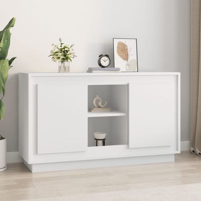 vidaXL Komoda biela 102x35x60 cm spracované drevo