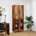 vidaXL Highboard 2 ks Staré drevo 69,5 x 34 x 180 cm Kompozitné drevo