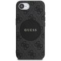 Guess HC MagSafe PU 4G Circle with Classic Logo case for iPhone 16e Black