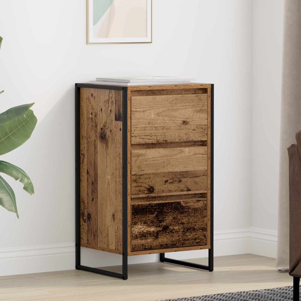 vidaXL Servírovacia skriňa so zásuvkou Staré drevo 42 x 36 x 75.5 cm