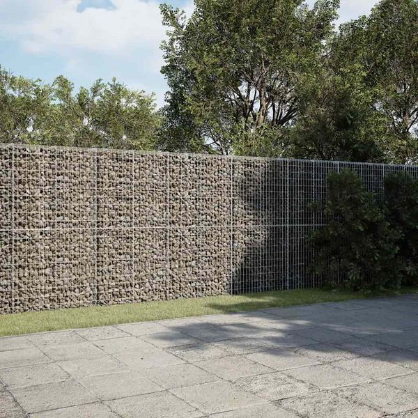 vidaXL Gabiónový kôš s krytom 900x50x200 cm pozinkované železo