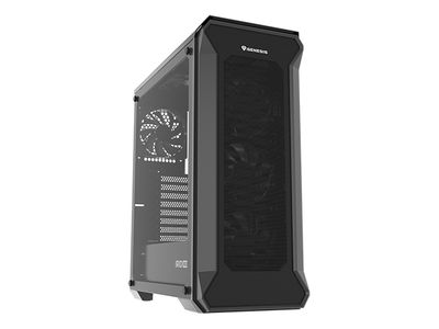 Počítačová skriňa Genesis IRID 505F/Midi Tower/Transpar./Čierna