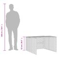 vidaXL Garáž na robotickú kosačku sivá 86x90x52/57 cm polyrattan