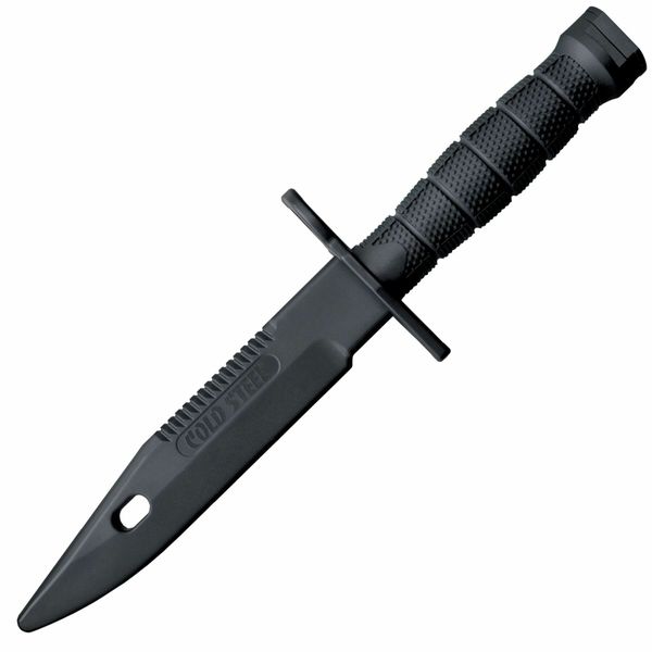 Cold Steel 92RBNT M9 tréningový nôž - bajonet 17,7 cm, celočierna, guma Santoprene