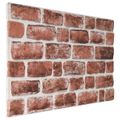 vidaXL Nástenné panely 10 ks 100 x 50 cm Tmavohnedá a biela EPS pena