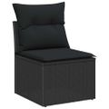 vidaXL Súprava záhradných pohoviek 5 ks Čierna polyratan