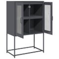 vidaXL Highboard Antracit 68x39x107 cm Oceľ