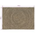 vidaXL Koberec do oblasti Prírodná a čierna 120 x 170 cm Juta