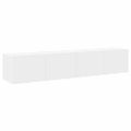 vidaXL TV nástenné skrinky s LED svetlami 2 ks biele 80x35x31 cm