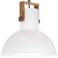 vidaXL Industriálna závesná lampa 25 W biela mangovník 52 cm okrúhla E27
