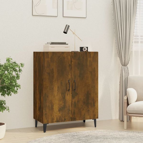 vidaXL Komoda dymový dub 70x34x90 cm spracované drevo