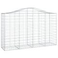 vidaXL Oblúkové gabionové koše 11 ks 200x50x120/140 cm pozink. železo