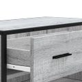 vidaXL Skrinka na topánky sivá sonoma 75x38x97,5cm kompozit. drevo+kov
