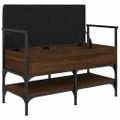 vidaXL Lavička na topánky hnedý dub 85,5x42x57,5 cm kompozitné drevo