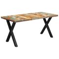 vidaXL Jedálenský stôl, nohy v tvare X 180x90x77 cm, recyklovaný masív